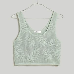 Palm Stitch Crop Sweater Tank